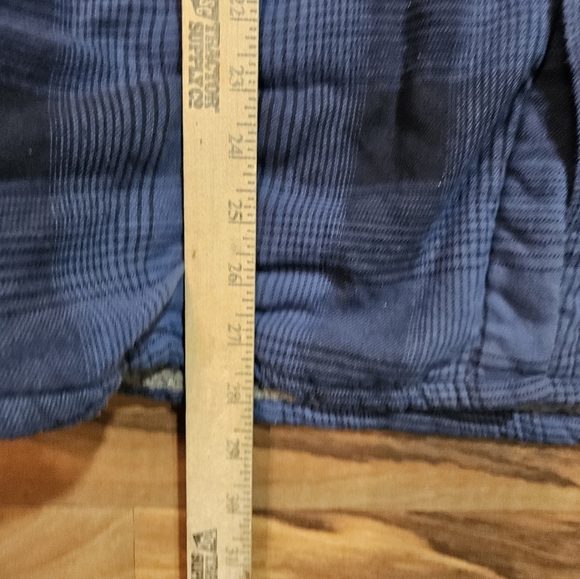 Wrangler Heavyweight Sherpa Lined Plaid Flannel Shirt Jacket BlueCabincore XL - Picture 10 of 11